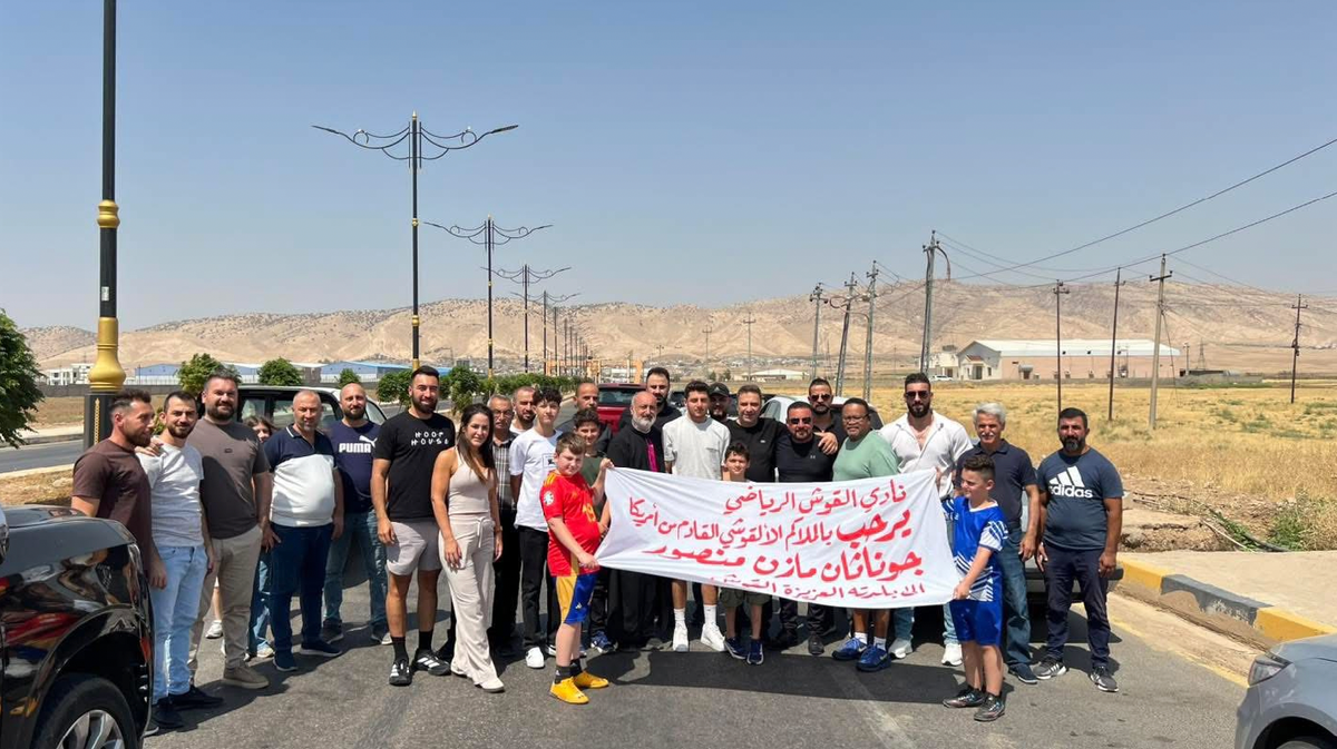 Assyrian boxer Jonny "Magic" Mansour tours northern Iraq, including hometown Alqosh