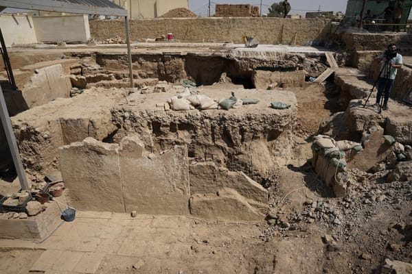 Largest Known Assyrian Winged Bull and royal clay tablets uncovered in ancient Nineveh